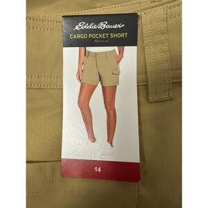 Eddie Bauer shorts women 2 Way Stretch 5"Inseam Hiking Outdoor Wear size 14